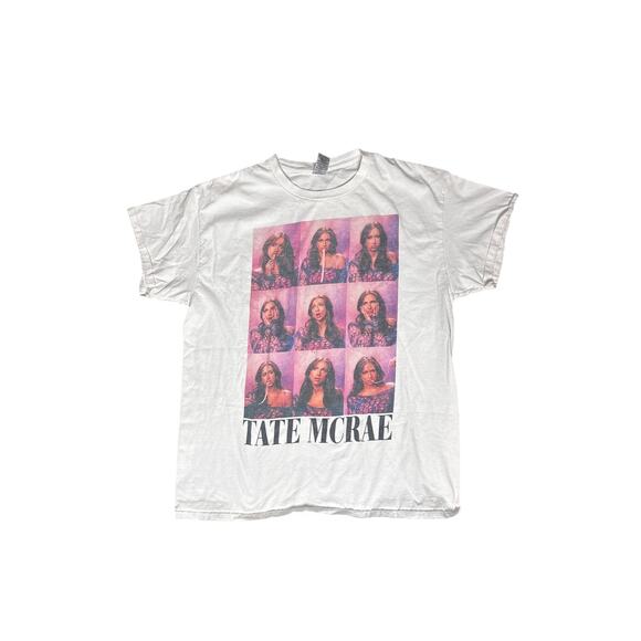 Tate McRae Graphic Tee White Gildan Ultra Cotton Unisex Size Large Band T-Shirt - Picture 1 of 7